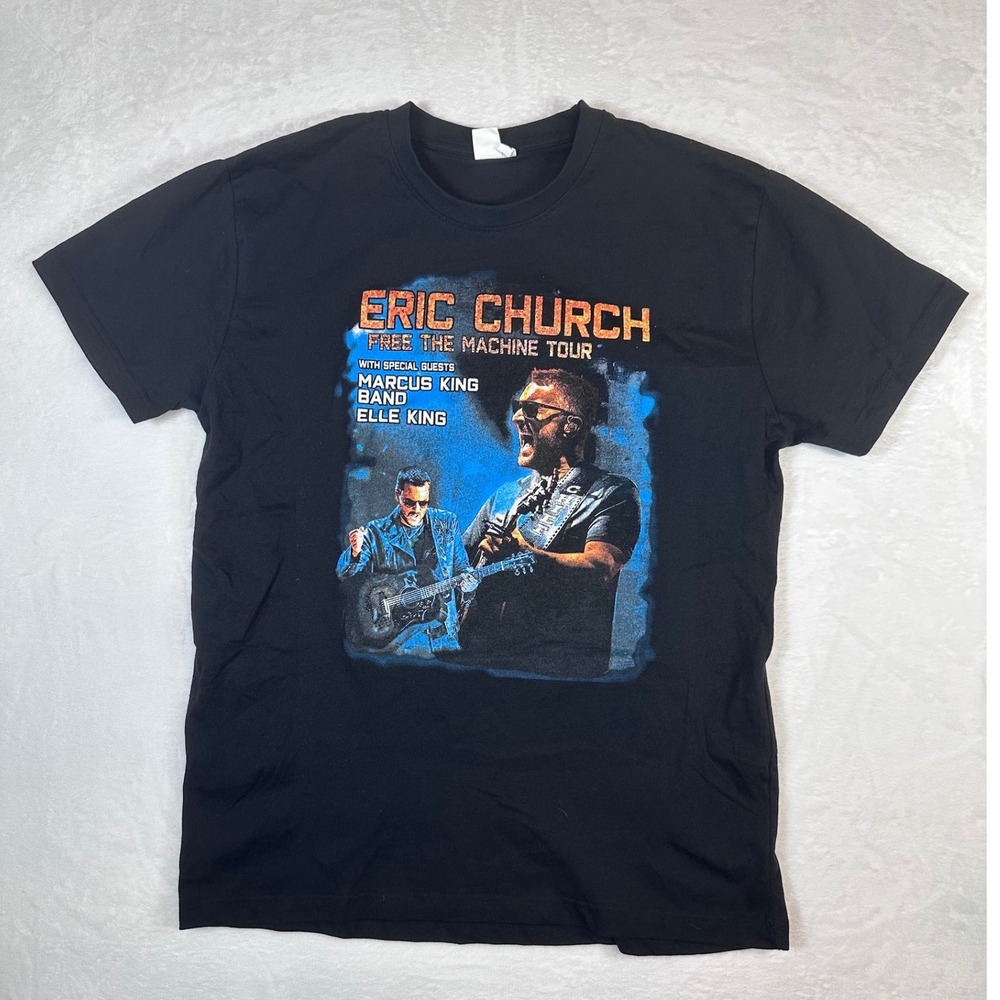 Eric Church Free The Machine Tour T-Shirt Black XL Marcus King Elle King Concert